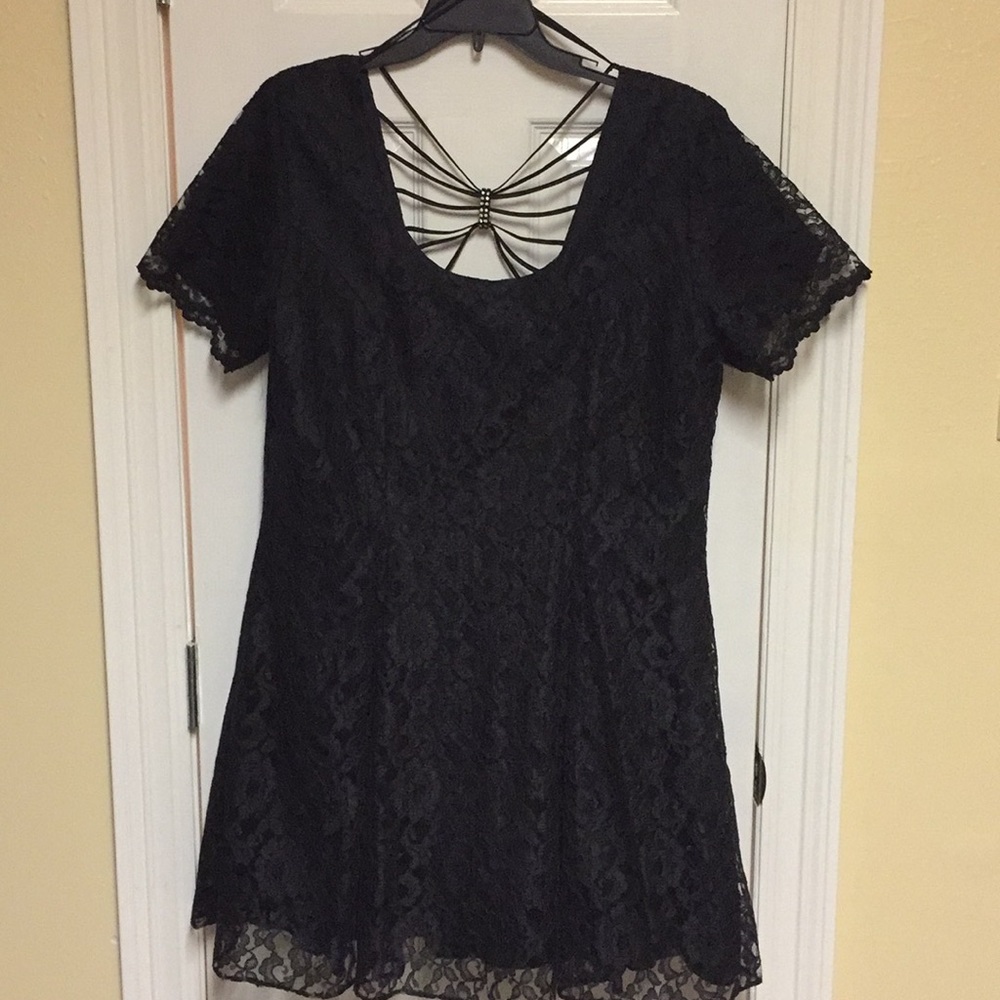 Black Lace Party Dress
